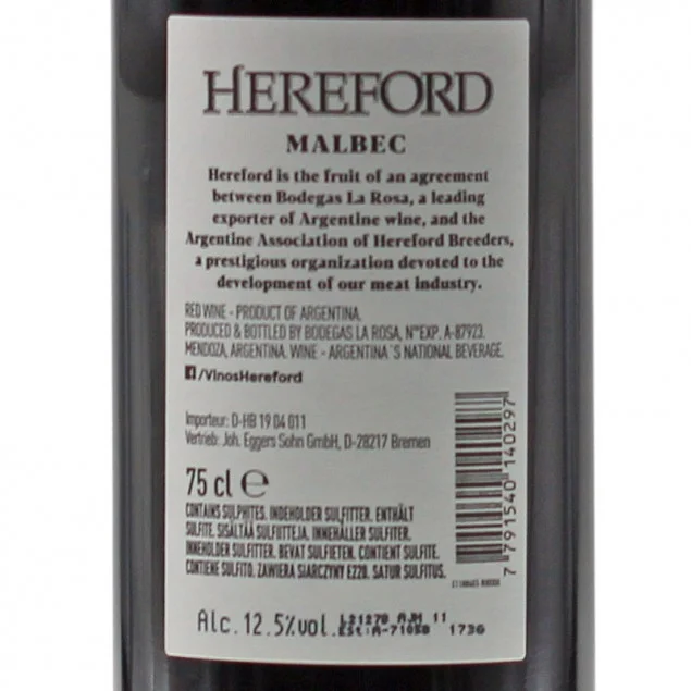 Hereford Malbec 0,75 L 12,5%vol